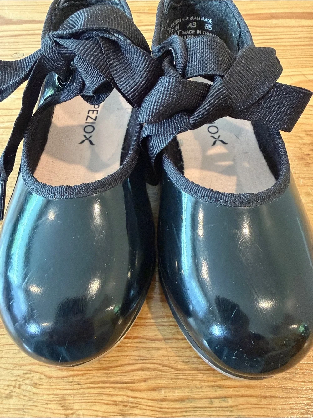 Capezio Black Tap Shoes with Ties